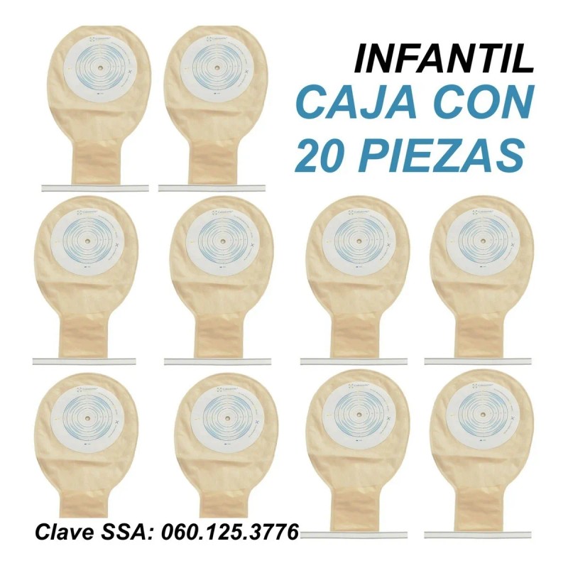 20 Piezas Bolsa Para Colostomia Suave Infantil