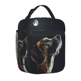 VANZEV Insulated Lunch Box for Women Men, Beagle Dog Theme Lunch Box Reusable Portable Lunch Bag Cooler Tote Waterproof Lunch Container for Office Picnic Work Travel Hiking