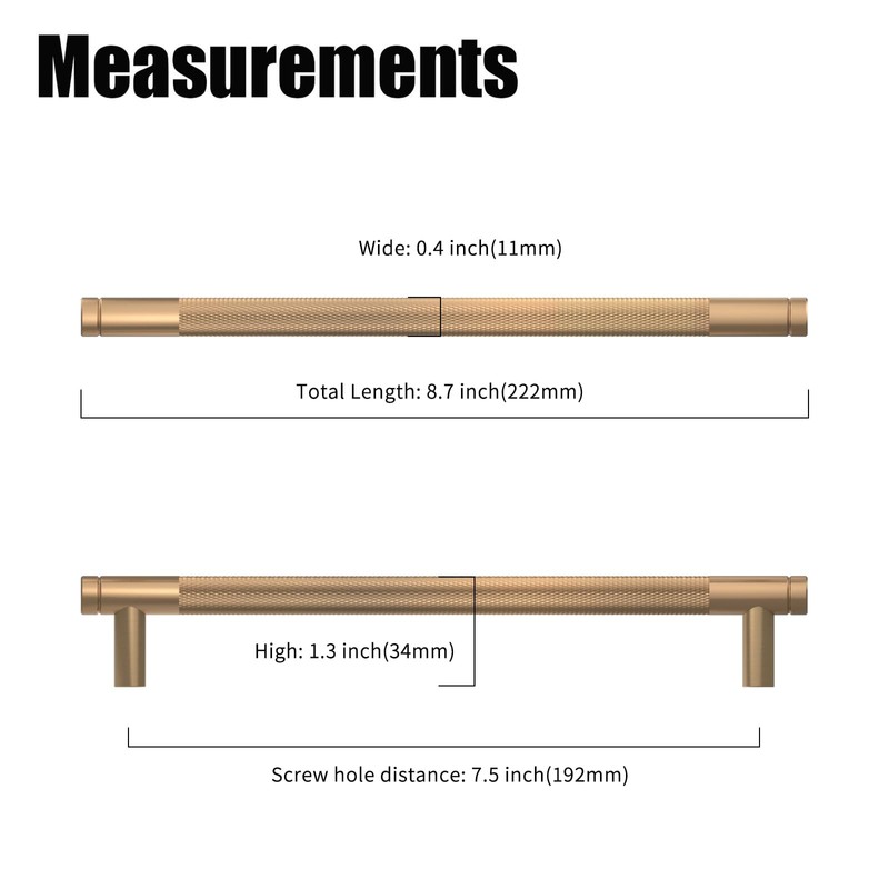 Coinkoly 10-Pack 7.5" (192mm) Champagne Bronze & Matte Black Cabinet
