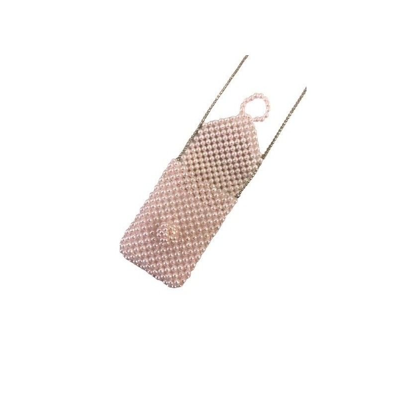 Amulet Case Beads (Yachiha Inlet) with Chain, SGI Goods (Pink)