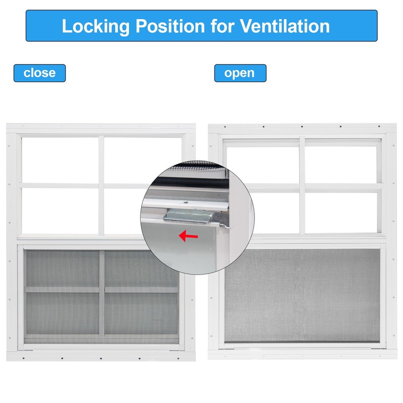 NeatiEase 2 Pack Shed Window, 18" x 23" Flush Mount