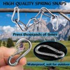 40 Pack M4 Spring Snap Hooks, 304 Stainless Steel Metal