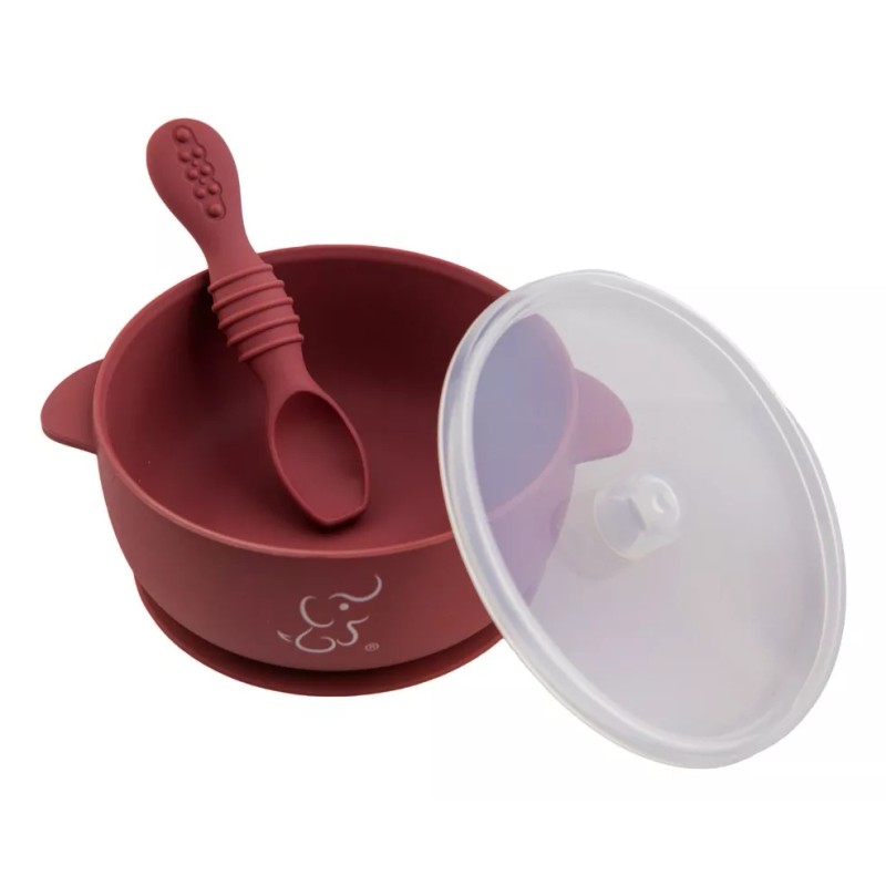 Papu Baby Bowl/tazón Grande Papubaby Con Tapa Y Cuchara De