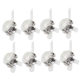 Baluue Unique Craft Gems 8pcs Acrylic Rhinestones for Nail Art Kawaii Charms White Snowflake Decor