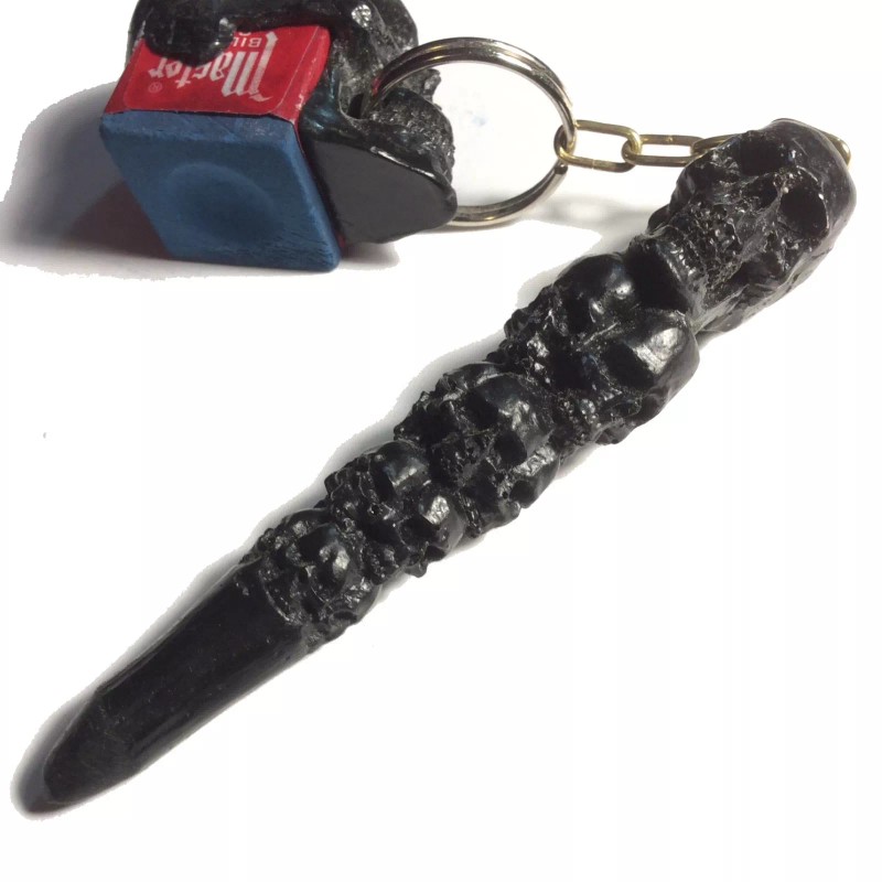 BawdyPartz Made in USA Skull Pool Billiards Cue Pocket Chalker