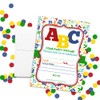 ABC Alphabet Letters and Learning Birthday Party Invitations, 20 5"x7"