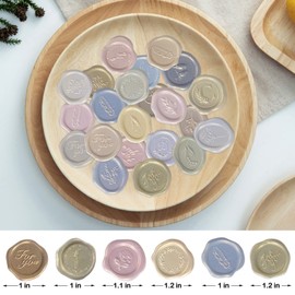 108 Pcs Wax Seal Stickers for Wedding Invitations,Self Adhesive Envelope Sealing Stickers Pre Made for Birthday Christmas Valentine Baby Shower Party,Embossed Wax Stamp Stickers with Floral Botanical