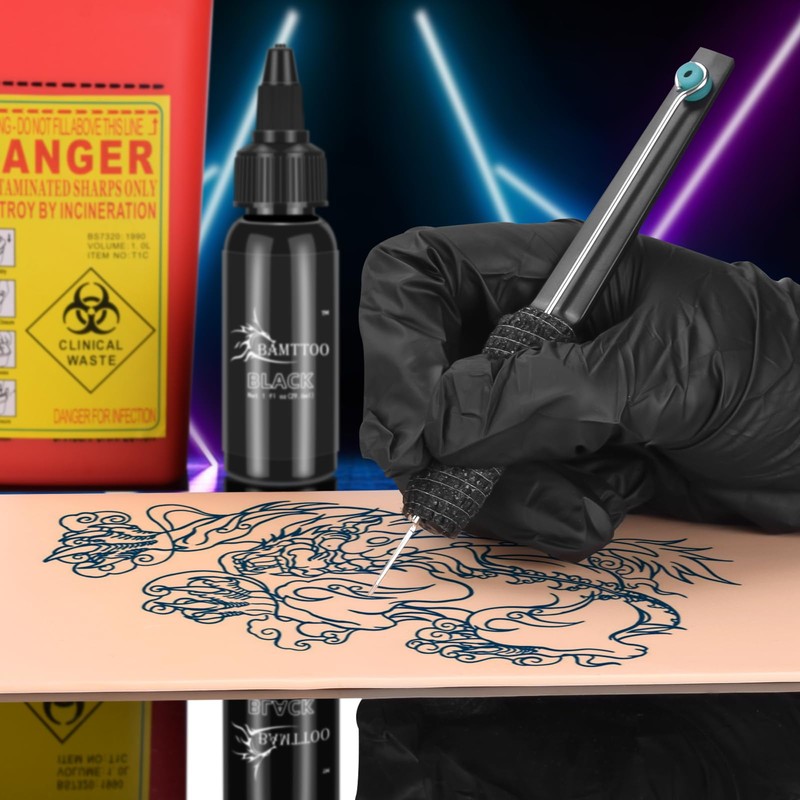 BAMTTOO Hank Poke Tattoo Kit Beginner Hand Home Tattoo Supply