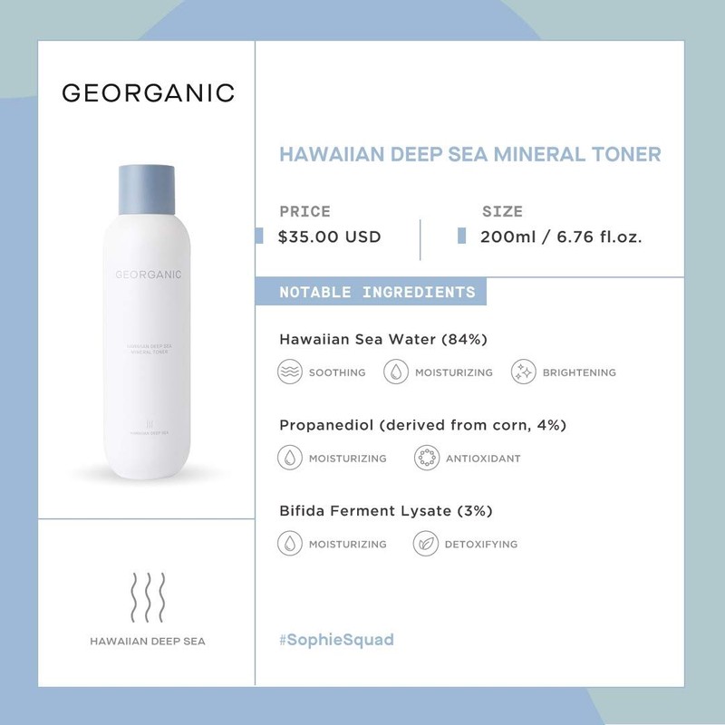 Georganic Hawaiian Deep Sea Mineral Toner, 50ml