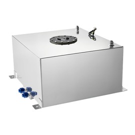 EVIL ENERGY 15 Gallon Fuel Cell Gas Tank Aluminum with Level Sender Street Drift Silver