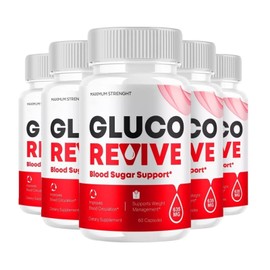 Gluco Revive 5-Pack Gluco Revive Blood Support Supplement GlucoRevive Pills - 300 Capsules