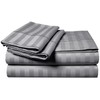 MOONLIGHT20015 Single Duvet Cover Set Reversible Stripes Satin Bedding Set