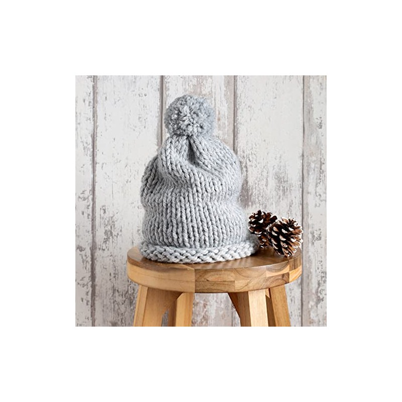 Wool Couture Beginner Basics Pom-Pom Hat Knitting Kit – Includes