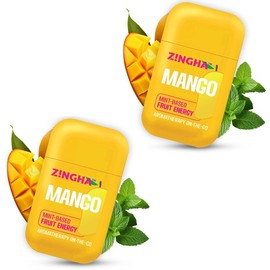 Z!NGHA AROMA THERAPY ON THE GO DUAL INHALER Therapeutic Healthcare Healthy Wellness aromatherapy inhaler essential oil blend:_2pk Mango