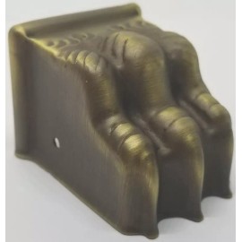 Furniture Knowledge MEDIUM ANTIQUE BRASS stamped Claw foot STRAIGHT TOE leg cap piano stool table...