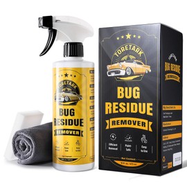 Toretark Bug Remover for Cars Exterior, Heavy Duty Car Wash Spray Cleaner Quickly Dissolves Bug Splatter, Bird Poop, Tree Sap, Road Grime - PH Neutral, Safe on Paint, Rubber, Chrome, Glass - 16oz