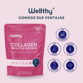 Péptidos Bioactivos De Colágeno Hidrolizado 750 Gr Wellthy                                                                                            