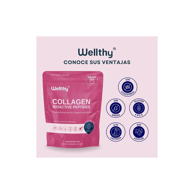 Péptidos Bioactivos De Colágeno Hidrolizado 750 Gr Wellthy