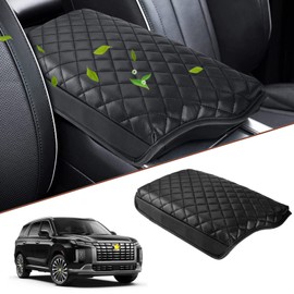 SKTU for 2025 2024 Hyundai Palisade Armrest Cover 2020 2021 2022 2023 2024 2025 Palisade Center Console Cover Palisade 2024 2025 Palisade Accessories Armrest Pad Center Console Soft Cushion (Black)