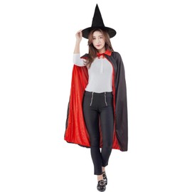 Formemory Halloween Cosplay, Cloak with Hat, Witch, Shrine Maiden, Costume, Unisex, Masquerade, Magician, Vampire, Girls, Boys, Children, Adult Costume, Events, Performance Clothes (For Children