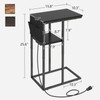 Livofloral C Table End Table with Charging Station, Small Side