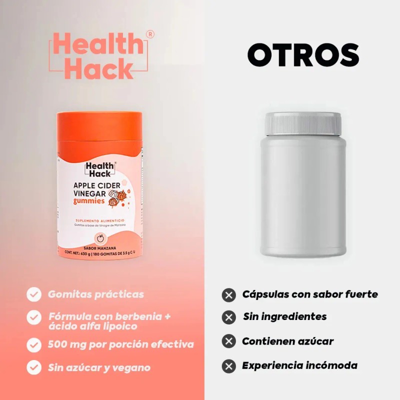 Gomitas Vinagre Manzana Sabor 180 Masticables Berberina Acido Alfa Lipoico