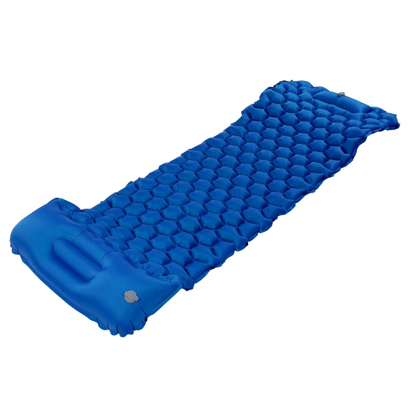 Camping Sleeping Pad Mat Foot Press Inflatable Cushion Mattress for