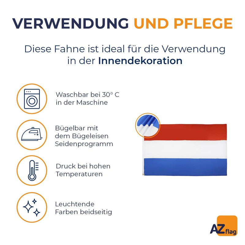 AZ FLAG Dutch Flag, 150 x 90 cm, 100% Polyester
