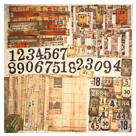 Vilikya 90Pcs Tag Label Scrapbook Stickers for Junk Journal Ephemera, PET Number Sticker for Journaling Kit, Vintage Scrapbooking Paper for Decoupage, Collage Cards Frame Stickers for Bullet Journal