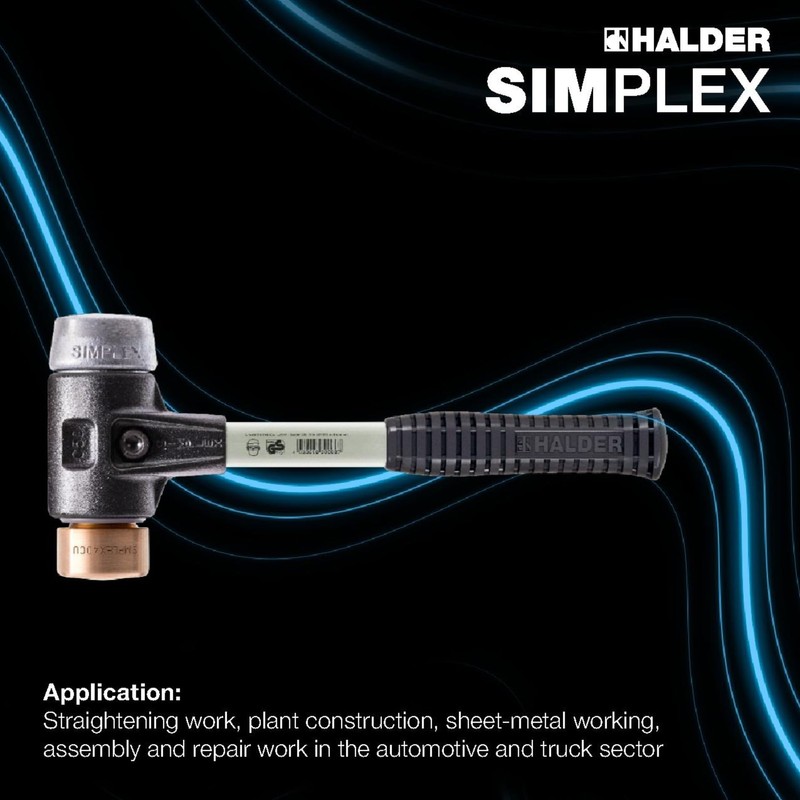 Rome Held Halder SIMPLEX Hammer, Copper, Soft Metal, Silver, Diameter