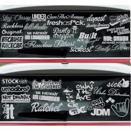 OwnTheAvenue JDM Lot Pack of 20 Random Silver Stickers/Decal