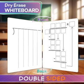 SCRIBBLEDO Dry Erase Division White Board 9x12Inch Small Division Chart Durable Portable Double Sided Math Manipulatives Practice Whiteboard for Kids Students Classroom and Home Long Division Lapboard