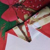 WedDecor Christmas Table Cloth Round Polyester Tablecloth with Bow Ribbon