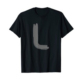 Creative Bold Dark Grey Letter L - Alphabet - Marker Design T-Shirt