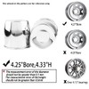 Rheedal 2Pcs 4.25inch Trailer Wheel Center Caps Push Thru 4.25"