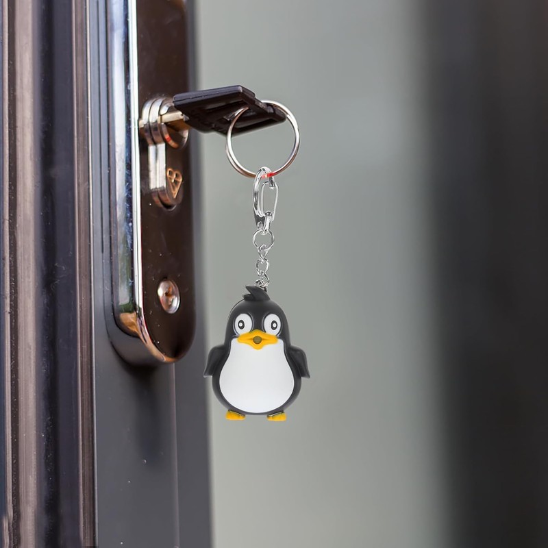 Penguin Keychain Key Ring, Luminous Tone Key Ring Animal Glow