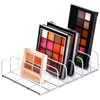 JessLab Eyeshadow Palette Makeup Organiser, Acrylic 7-Section Divided Make Up