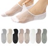 Soleeya 8 Pairs No Show Mesh Summer Socks for Women