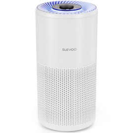 SLEVOO Air Purifier for Home Bedroom up to 1015 ft², Allergies Pet Hair, 3-in-1 Filter with hepa Air Purifier, Ultra Quiet 24 DB Sleep Mode,Aromatherapy,clean for Allergies,Pollutants,Smoke （White）