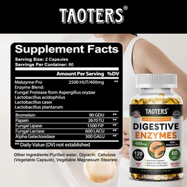 소화 효소 보충제 - 소화 촉진 지방 연소 식욕 조절 면역력 향상 및 장 운동 촉진, 60정, 1개 Digestive Enzyme Supplement - Promotes Digestion, Burns Fat, Controls Appetite, Enhances Immunity and Promotes Bowel Movement, 60 Capsules, 1 unit