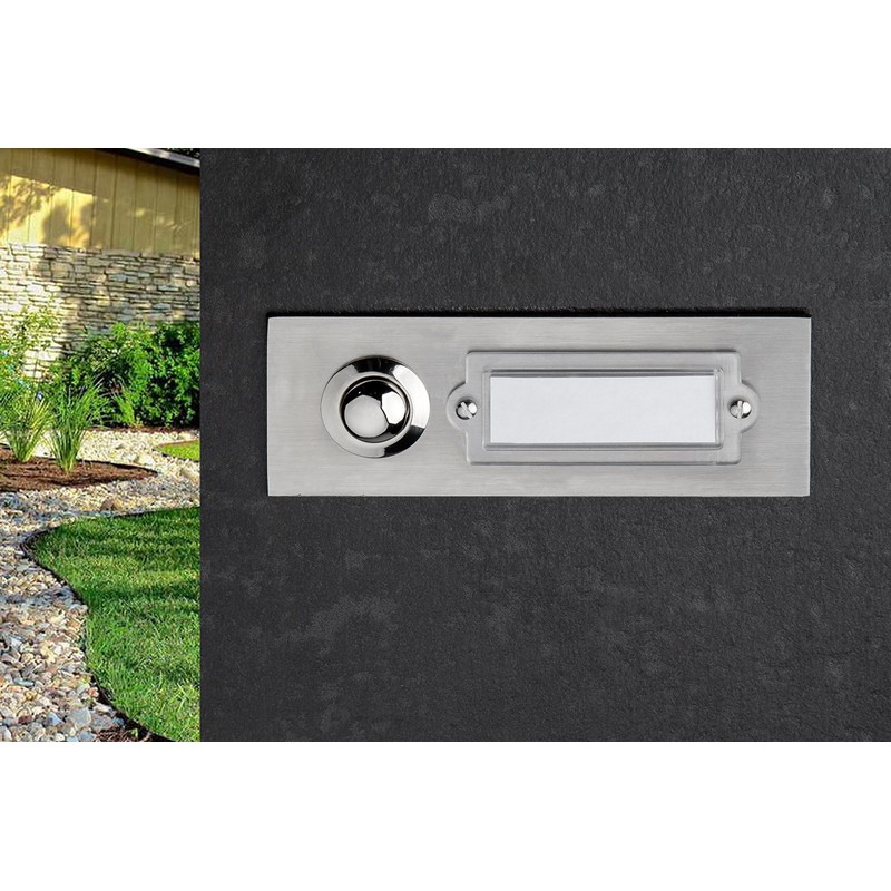 HUBER Flush-Mounted Bell Push Single Stainless Steel Door Bell Push