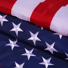 American Flags for Outside 3x5 - USA Flag, Outdoor Heavy Duty American Flag 3x5 US Flag with Embroidered Stars and Sewn Stripes 3x5 American Flag - All Weather High Wind Flags