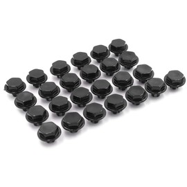RTRHINOTUNING 50pcs 7.6mm(0.3in) Wheel Decorative Nail Universal Rim Lip Rivets Black Nut Replacement
