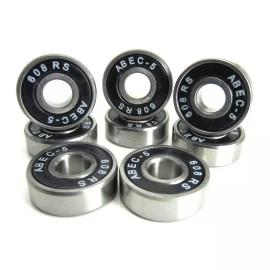 TRB RC 8x22x7mm SI-BK ABEC 5 Precision Skate Ball Bearings Rubber Sealed