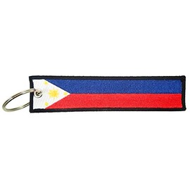 Luso Aviation Philippines Flag Key Chain, 100% Embroidered