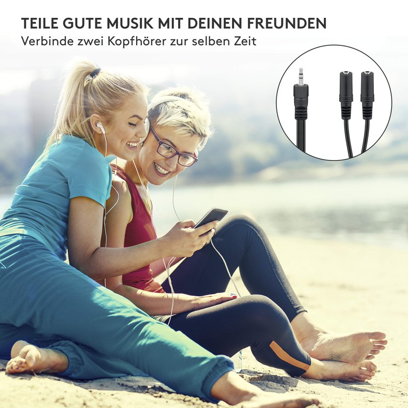 Wentronic AVK 317-020 0.2m Audio Video Cable 3.5 to 2x3.5mm