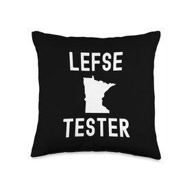 Lefse tester funny Norwegian treat Minnesota joke Throw Pillow