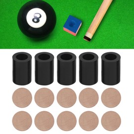 Vefungyan 37pcs Pool Cue tip Repair Kit: 20 Billiard Cue Tips 2 Cue Clamp 5 Billiard Chalk Black Ferrules 4 Billiards Shaper 1 Sander