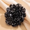 HUANGANG Leopard Print Flower Duckbill Clip Brooch Exaggerated Floral Shaped