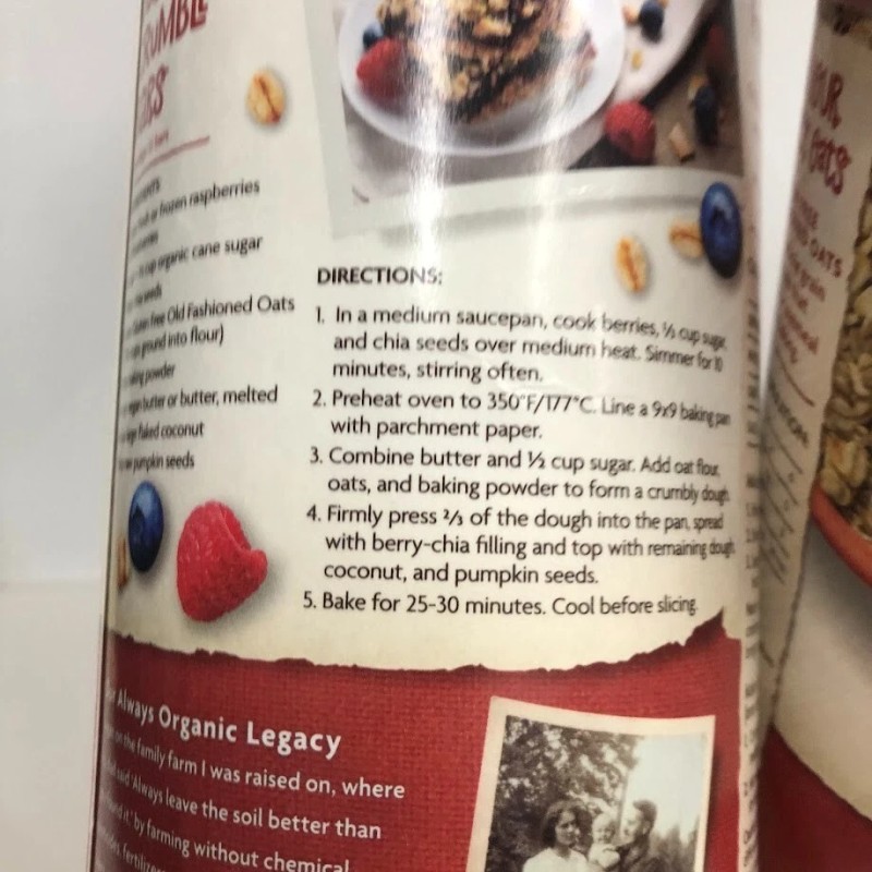 Nature's Path 2 Pack Nature's Path Organic Whole Grain Rolled